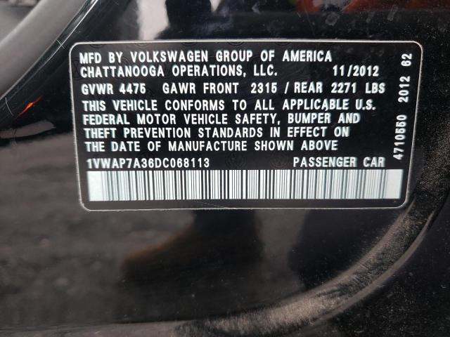 Photo 9 VIN: 1VWAP7A36DC068113 - VOLKSWAGEN PASSAT 