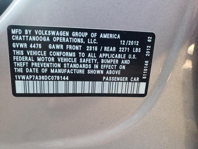 Photo 9 VIN: 1VWAP7A36DC079144 - VOLKSWAGEN PASSAT 