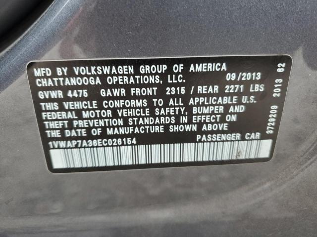 Photo 11 VIN: 1VWAP7A36EC026154 - VOLKSWAGEN PASSAT S 