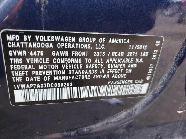 Photo 11 VIN: 1VWAP7A37DC060263 - VOLKSWAGEN PASSAT 