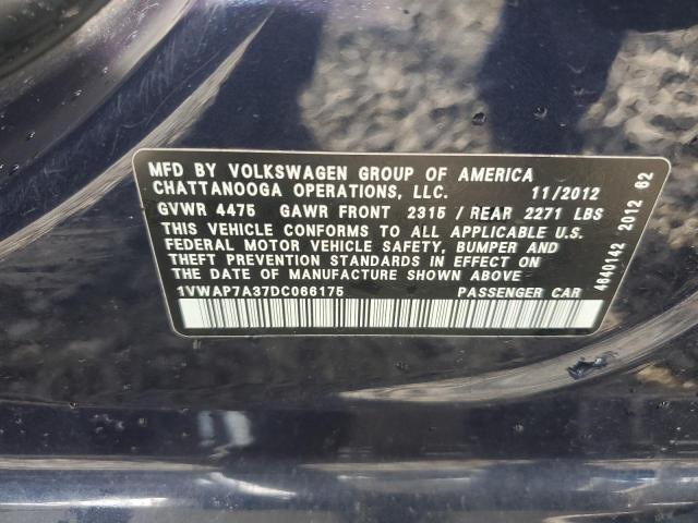 Photo 11 VIN: 1VWAP7A37DC066175 - VOLKSWAGEN PASSAT 