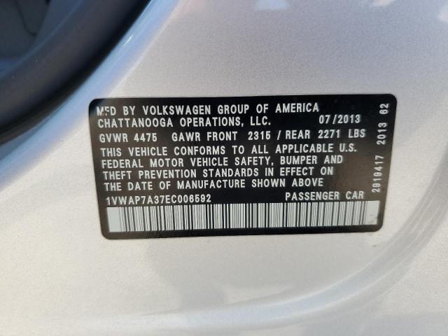 Photo 11 VIN: 1VWAP7A37EC006592 - VOLKSWAGEN PASSAT 