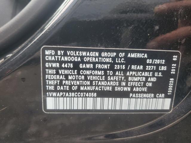 Photo 11 VIN: 1VWAP7A38CC074056 - VOLKSWAGEN PASSAT 