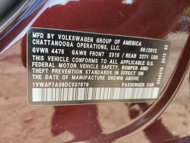 Photo 11 VIN: 1VWAP7A38DC037879 - VOLKSWAGEN PASSAT 