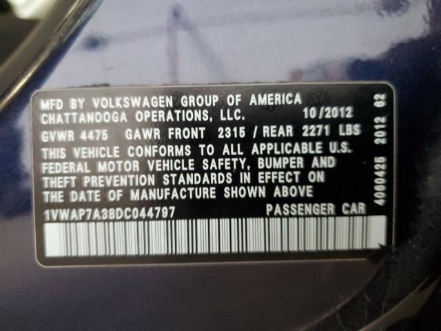 Photo 11 VIN: 1VWAP7A38DC044797 - VOLKSWAGEN PASSAT 