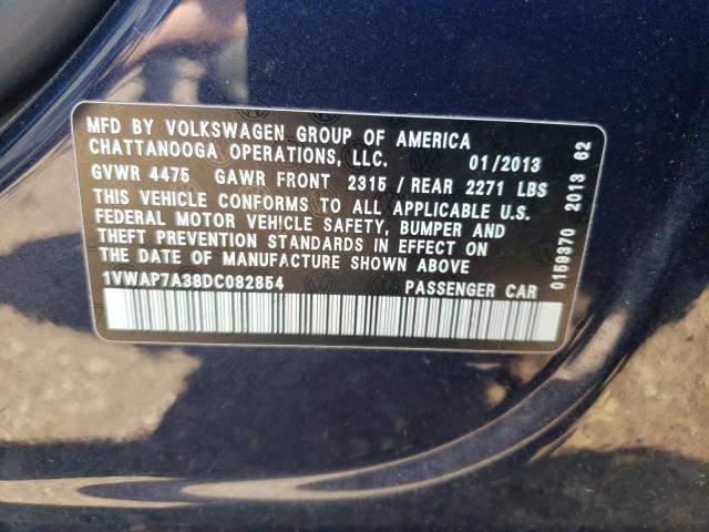 Photo 12 VIN: 1VWAP7A38DC082854 - VOLKSWAGEN PASSAT 