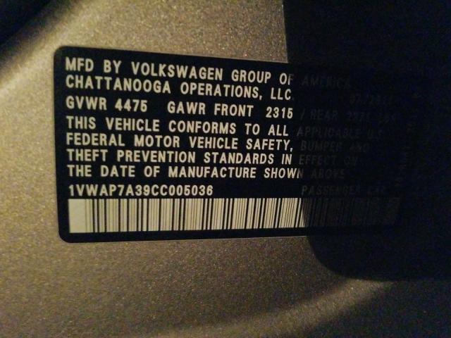 Photo 9 VIN: 1VWAP7A39CC005036 - VOLKSWAGEN PASSAT 