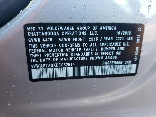 Photo 11 VIN: 1VWAP7A3XDC052514 - VOLKSWAGEN PASSAT 