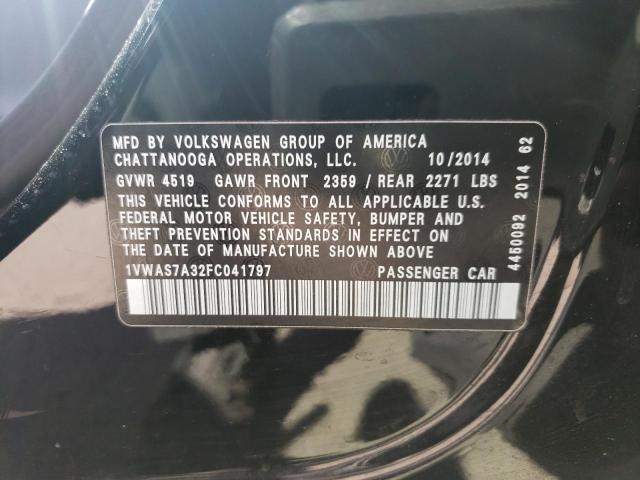 Photo 12 VIN: 1VWAS7A32FC041797 - VOLKSWAGEN PASSAT 