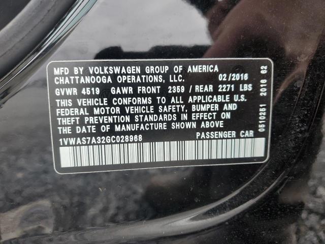 Photo 11 VIN: 1VWAS7A32GC028968 - VOLKSWAGEN PASSAT S 