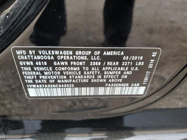 Photo 9 VIN: 1VWAS7A32GC043020 - VOLKSWAGEN PASSAT 