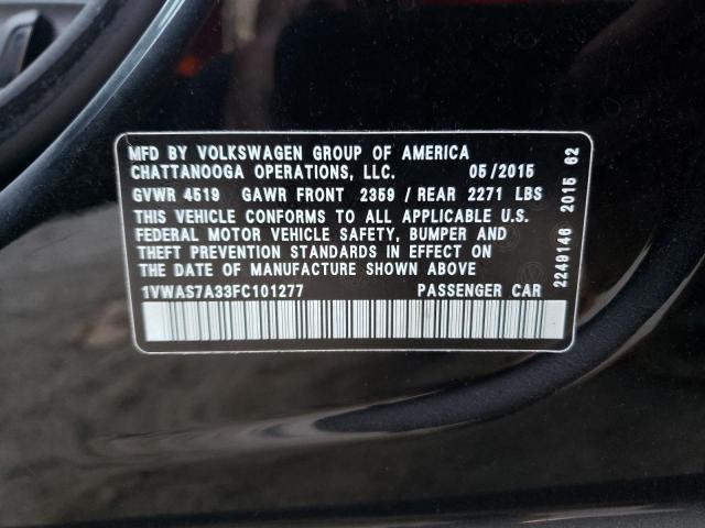 Photo 9 VIN: 1VWAS7A33FC101277 - VOLKSWAGEN PASSAT 