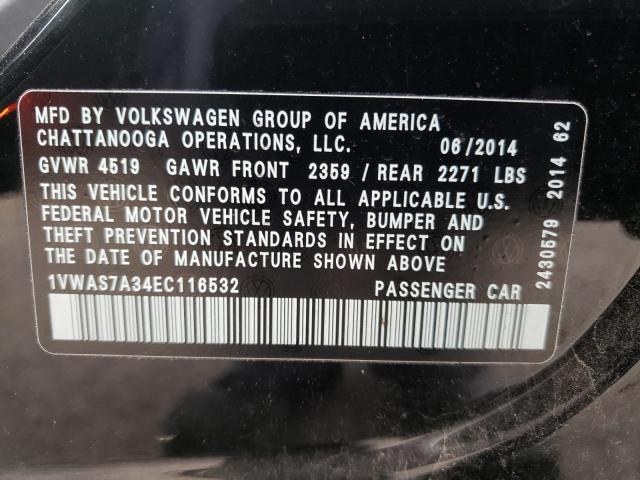 Photo 9 VIN: 1VWAS7A34EC116532 - VOLKSWAGEN PASSAT 