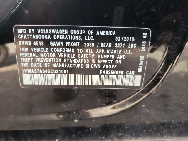 Photo 9 VIN: 1VWAS7A34GC031001 - VOLKSWAGEN PASSAT 