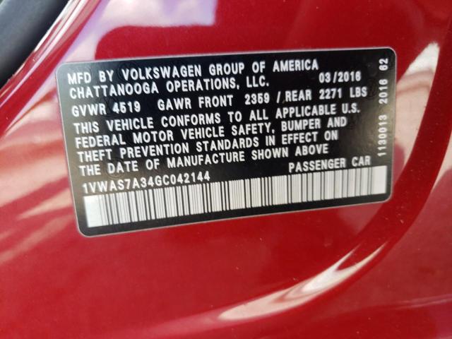 Photo 11 VIN: 1VWAS7A34GC042144 - VOLKSWAGEN PASSAT 