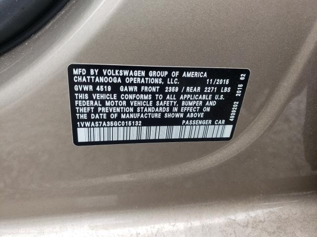 Photo 9 VIN: 1VWAS7A35GC015132 - VOLKSWAGEN PASSAT 