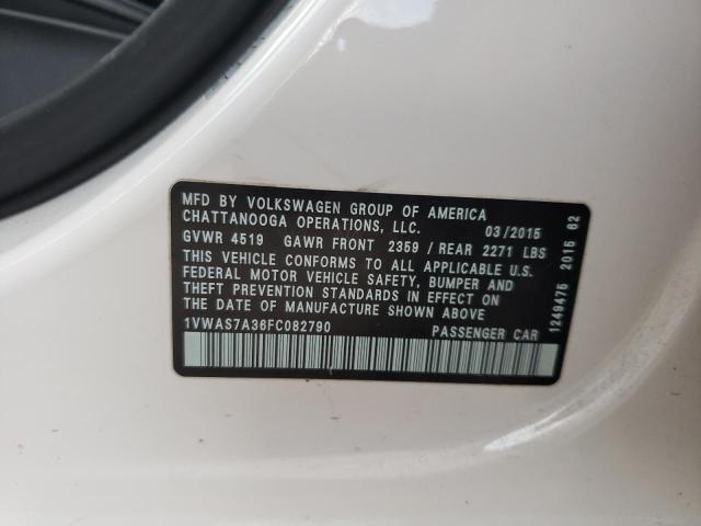 Photo 9 VIN: 1VWAS7A36FC082790 - VOLKSWAGEN PASSAT 