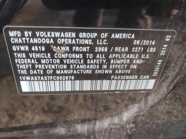 Photo 9 VIN: 1VWAS7A37FC002879 - VOLKSWAGEN PASSAT 