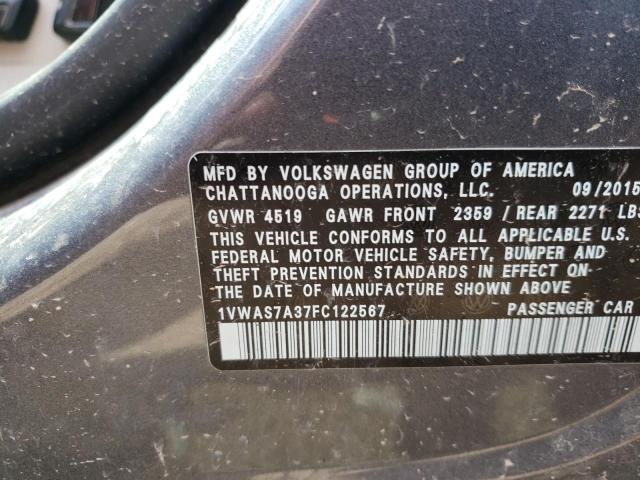 Photo 12 VIN: 1VWAS7A37FC122567 - VOLKSWAGEN PASSAT 