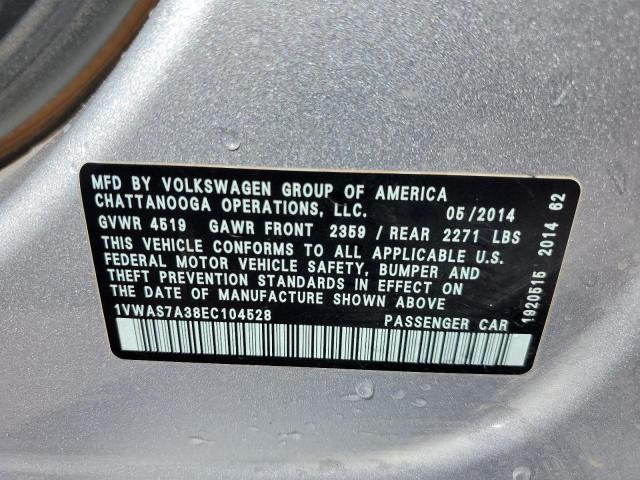 Photo 11 VIN: 1VWAS7A38EC104528 - VOLKSWAGEN PASSAT 