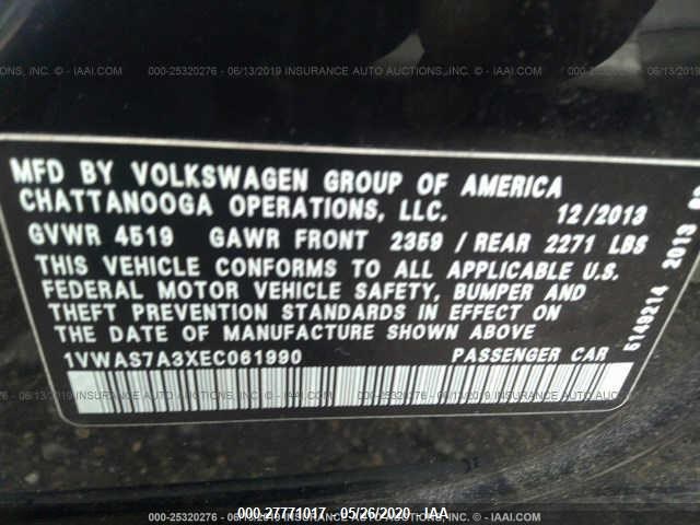 Photo 8 VIN: 1VWAS7A3XEC061990 - VOLKSWAGEN PASSAT 