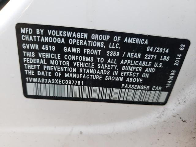 Photo 11 VIN: 1VWAS7A3XEC097761 - VOLKSWAGEN PASSAT 