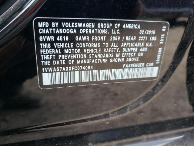 Photo 11 VIN: 1VWAS7A3XFC074093 - VOLKSWAGEN PASSAT 