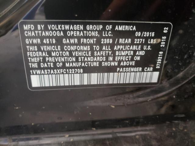 Photo 9 VIN: 1VWAS7A3XFC122708 - VOLKSWAGEN PASSAT 