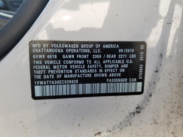 Photo 12 VIN: 1VWAT7A30EC026825 - VOLKSWAGEN PASSAT 