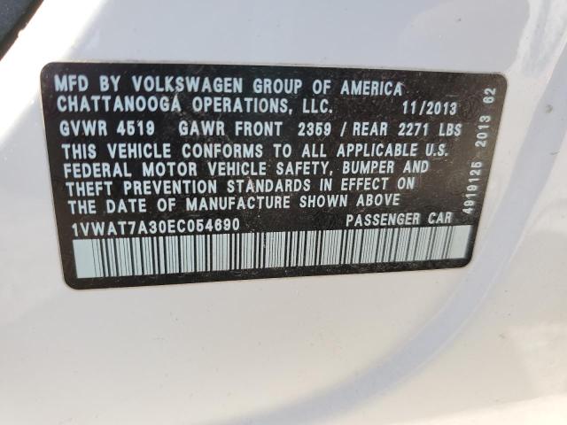 Photo 9 VIN: 1VWAT7A30EC054690 - VOLKSWAGEN PASSAT 