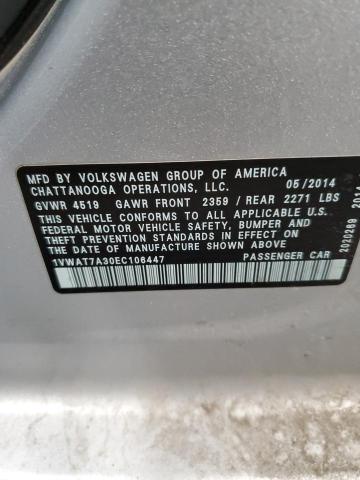 Photo 9 VIN: 1VWAT7A30EC106447 - VOLKSWAGEN PASSAT 