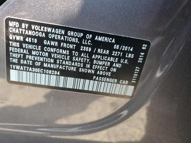 Photo 11 VIN: 1VWAT7A30EC108294 - VOLKSWAGEN PASSAT 