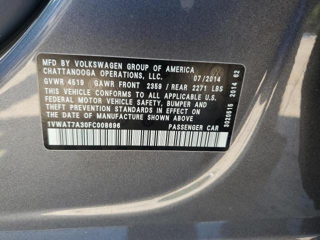 Photo 11 VIN: 1VWAT7A30FC008696 - VOLKSWAGEN PASSAT 