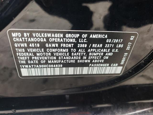 Photo 11 VIN: 1VWAT7A30HC064639 - VOLKSWAGEN PASSAT 