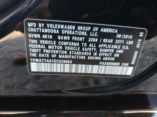 Photo 11 VIN: 1VWAT7A31EC028650 - VOLKSWAGEN PASSAT 