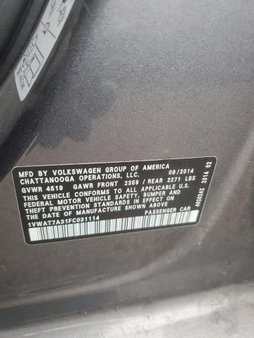 Photo 11 VIN: 1VWAT7A31FC031114 - VOLKSWAGEN PASSAT 