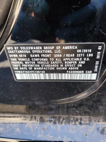 Photo 9 VIN: 1VWAT7A31FC105129 - VOLKSWAGEN PASSAT 