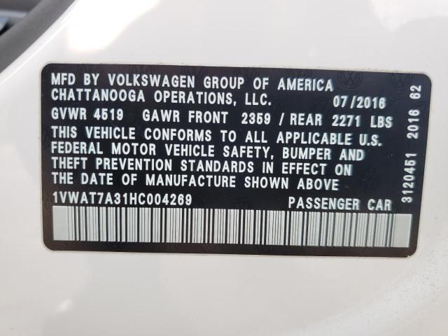 Photo 12 VIN: 1VWAT7A31HC004269 - VOLKSWAGEN PASSAT 