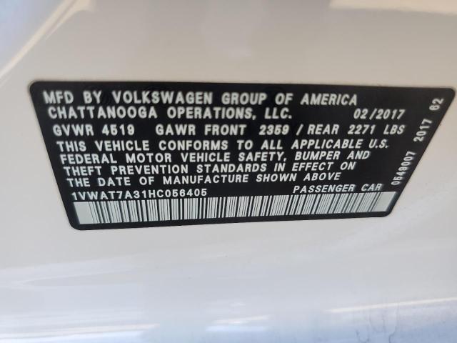 Photo 9 VIN: 1VWAT7A31HC056405 - VOLKSWAGEN PASSAT 