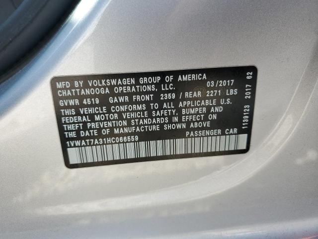 Photo 11 VIN: 1VWAT7A31HC066559 - VOLKSWAGEN PASSAT 