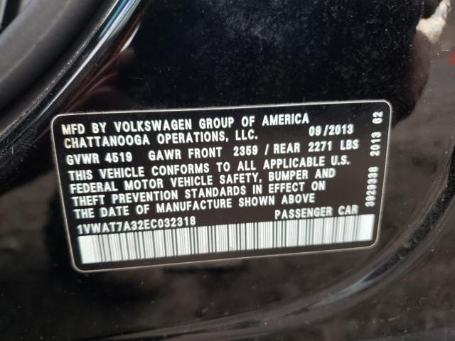 Photo 11 VIN: 1VWAT7A32EC032318 - VOLKSWAGEN PASSAT 