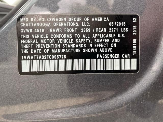 Photo 9 VIN: 1VWAT7A32FC095775 - VOLKSWAGEN PASSAT 