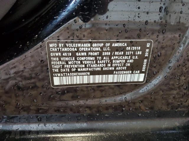 Photo 12 VIN: 1VWAT7A32HC008976 - VOLKSWAGEN PASSAT 