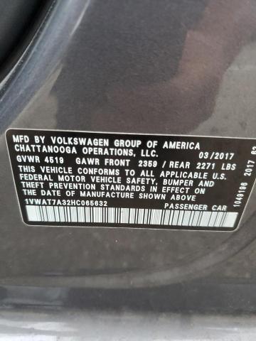 Photo 11 VIN: 1VWAT7A32HC065632 - VOLKSWAGEN PASSAT 