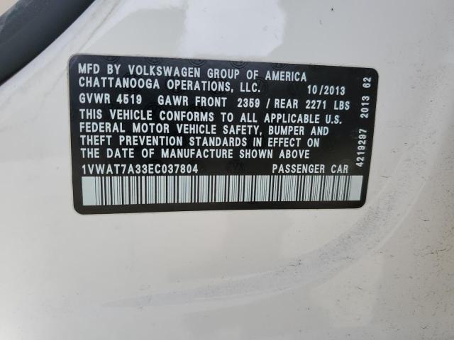 Photo 11 VIN: 1VWAT7A33EC037804 - VOLKSWAGEN PASSAT 