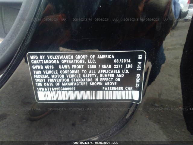 Photo 8 VIN: 1VWAT7A33EC086002 - VOLKSWAGEN PASSAT 