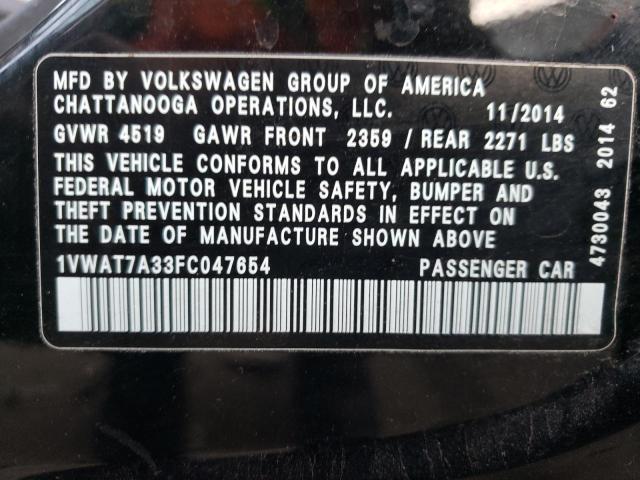 Photo 12 VIN: 1VWAT7A33FC047654 - VOLKSWAGEN PASSAT 