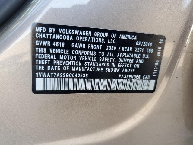 Photo 11 VIN: 1VWAT7A33GC042536 - VOLKSWAGEN PASSAT 