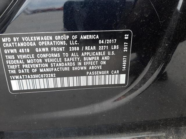 Photo 11 VIN: 1VWAT7A33HC072282 - VOLKSWAGEN PASSAT 