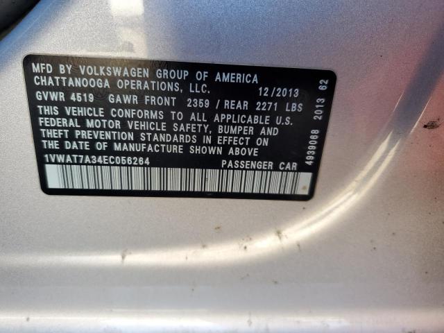 Photo 11 VIN: 1VWAT7A34EC056264 - VOLKSWAGEN PASSAT 